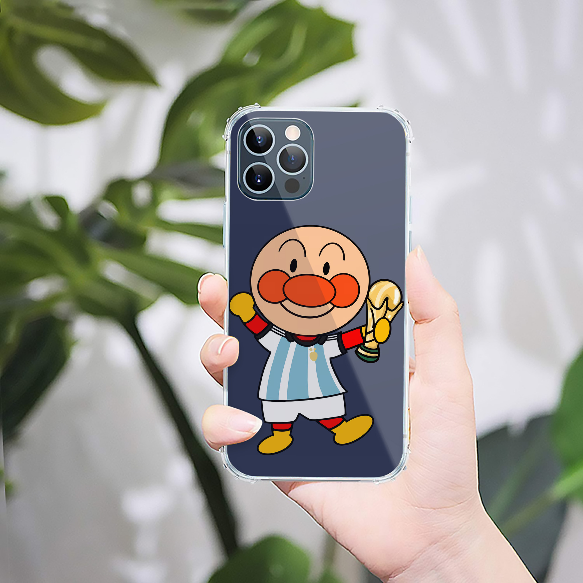 （画像用） アンパンマン Anpanman 【iPhone 12シリーズ対応】透明スマホケース（クリアソフトケース）